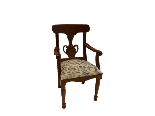 Dolls house side chair walnut - dolls,