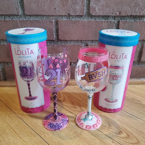 Lolita hand painted wine glass - hand,