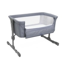 Chicco Next2Me Essential Bedside Crib Stone Grey with Mattress, Good condition