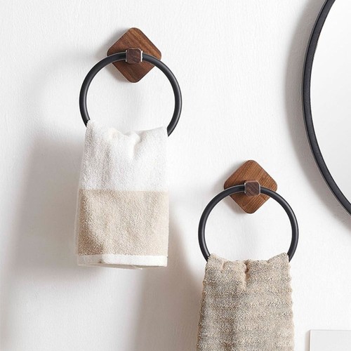 Hand towel ring round - round, holder