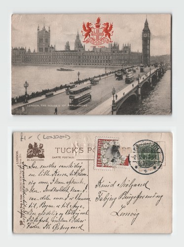 Postcard london houses - -,