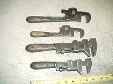 H.D. Smith Perfect Handle (4) Monkey & Pipe Wrench /s Old Plumbing Tools