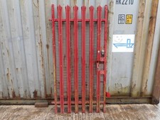 Used Single Palisade Gate - Red - 2.100mtr High x 1.200mtr Wide w Triple Point t