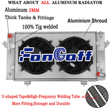 3 Row Radiator+Shroud Fan For 1987-98 88 Land Rover Range Rover/Discovery I/II