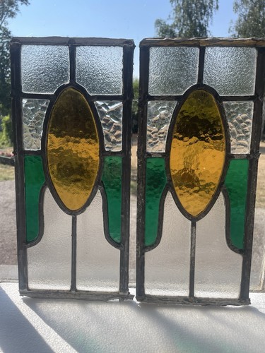 Pretty pair art - art, stained