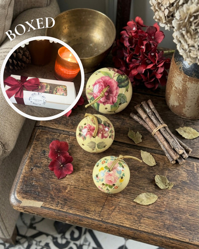 Vintage floral pomander trio - pomander,