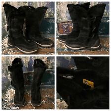 WOMENS BOOTS SIZE 5 CATERPILLAR SNOW SUEDE PULL ON FLEECE LINED WORN ON FILM VGC