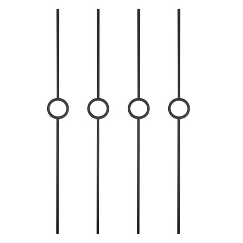 Black iron single circle stair - iron,