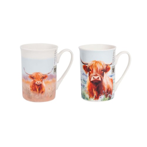 Highland cow coffee mug 2pcs - mug,