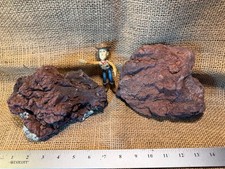Two Large, Red Lava Rocks