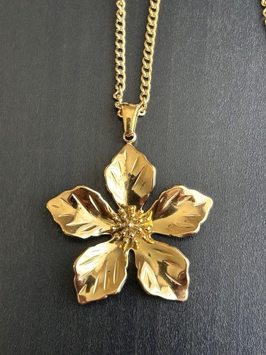 14k gold plated - gold, flower