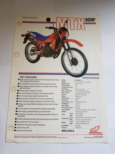 Honda mtx80r off road trail - honda,