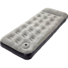 Hi-Gear Single Air Bed - Foot Pump & Raised Pillow Blow Up Inflatable Mattress