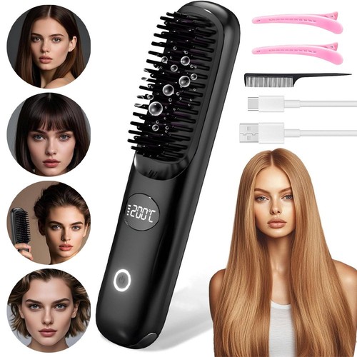 Pro hair straightener brush - hair,