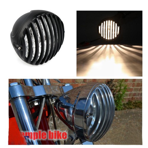 35w black led headlight - black, finned