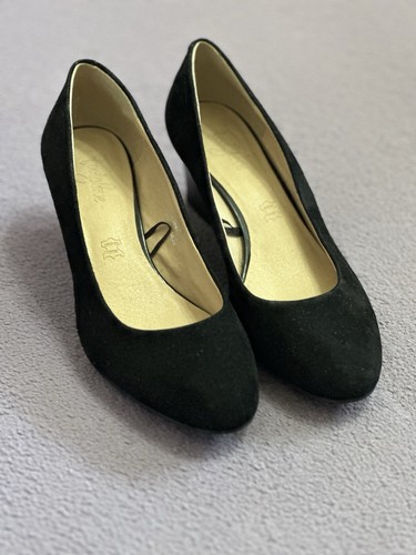 Footglove black suede wedges - suede,