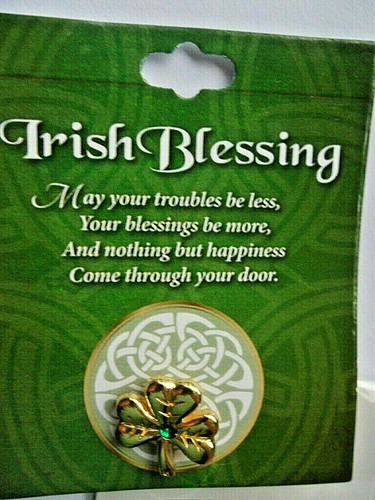 Irish blessings lapel tie - /,
