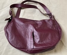 Enny Leather Large Shoulder Bag Purple/burgundy