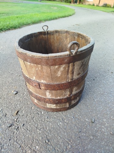 Antique oak and metal - antique,