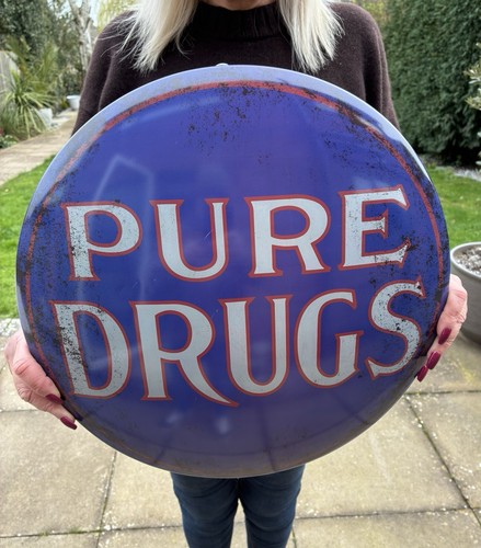 Pure drugs vintage tin - drugs,