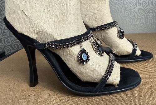New dune black jewelled heeled - dune,