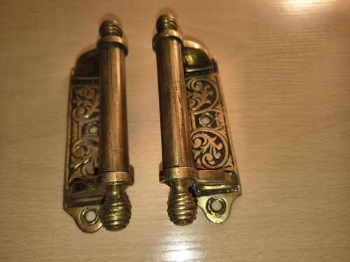 Pair victorian brass - of,