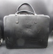 Luxury Designer Dunhill Black Leather Business Bag Briefcase Double Zipper