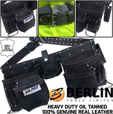 Leather tool belt - belt, tanned
