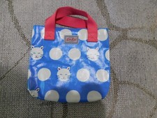 CATH KIDS, Cath Kidston Small Tote Bag, Cat design Blue/White/Pink