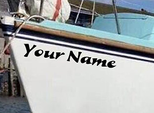 Boat name vinyl stickers - 5, x