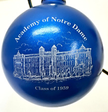 Glass Academy of Notre Dame Class of 1959 Christmas Ornament Ornaments Unlimited