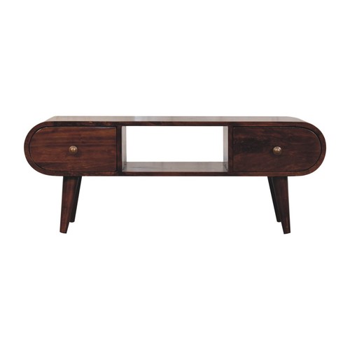 Walnut circular unit - walnut, tv