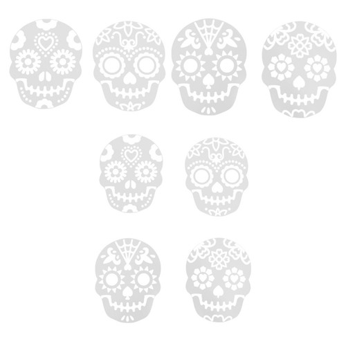 8pcs halloween hollow - 8pcs, skull