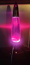 Vintage Mathmos Telstar Rocket Lava Lamp Purple Pink with Halogen Bulb Working