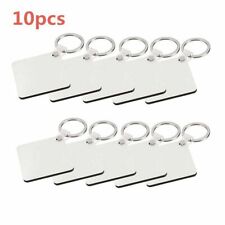 Sublimation Wooden Hard Board Printing Key Rings Blank MDF Key Chain DIY 10Pcs