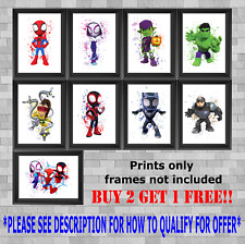 Marvel Avengers Spidey And His Amazing Friends Wall Poster Print  A5 A4 A3