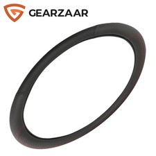 Steering Cover Anti-Slip Sport Style Black NEW 38CM 15" UK PU Leather Universal