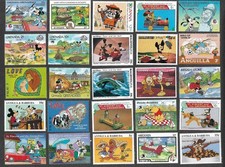 Disney stamps 25 all different