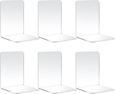 6 Pcs Acrylic Book Ends -