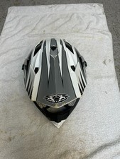 Wulfsport Motocross Helmet (size M) in white and grey - Good Condition 