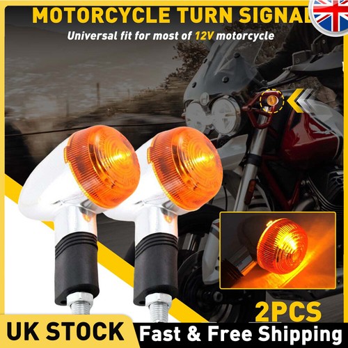 Chrome motorcycle indicators - chrome,