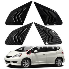 2Pcs Black/Carbon Front Window