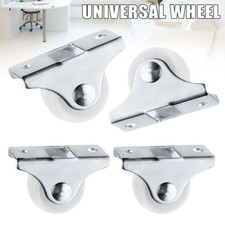 4Pcs Fixed Castor Rail Wheels