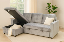 L-Shaped Sofa Bed with Storage