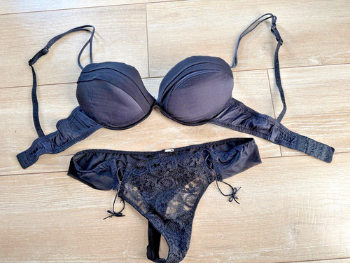 Perla 34b black floral - 34b,