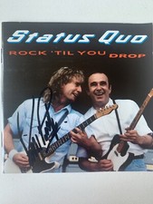SIGNED CD STATUS QUO - ROCK 'TIL YOU DROP - mit Autogramm von RICK PARFITT