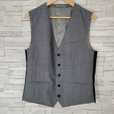 Mens NEXT Waistcoat Grey Wool
