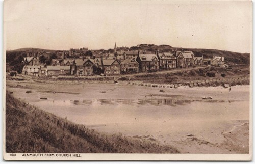 1959 postcard alnmouth from - postcard,