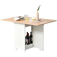 HOMCOM Drop-Leaf Dining Table