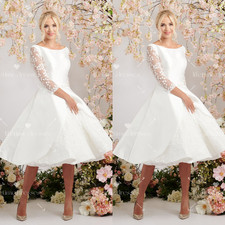 Short satin wedding dress tea - satin,